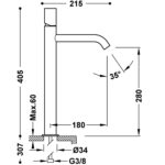 TRES STUDY BATERIA JEDNOUCHWYTOWA UMYWALKOWA MATOWE ZŁOTO 24K XL-26130801OM - obrazek 2