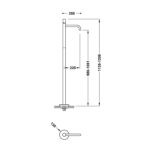 TRES STUDY BATERIA JEDNOUCHWYTOWA UMYWALKOWA Z PRZYŁĄCZEM W PODŁODZE BIEL MATOWA 26285306BM - obrazek 2
